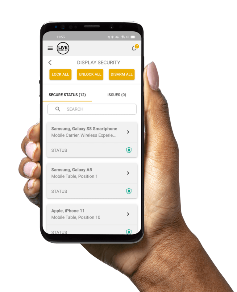 휴대폰의 LIVE 화면