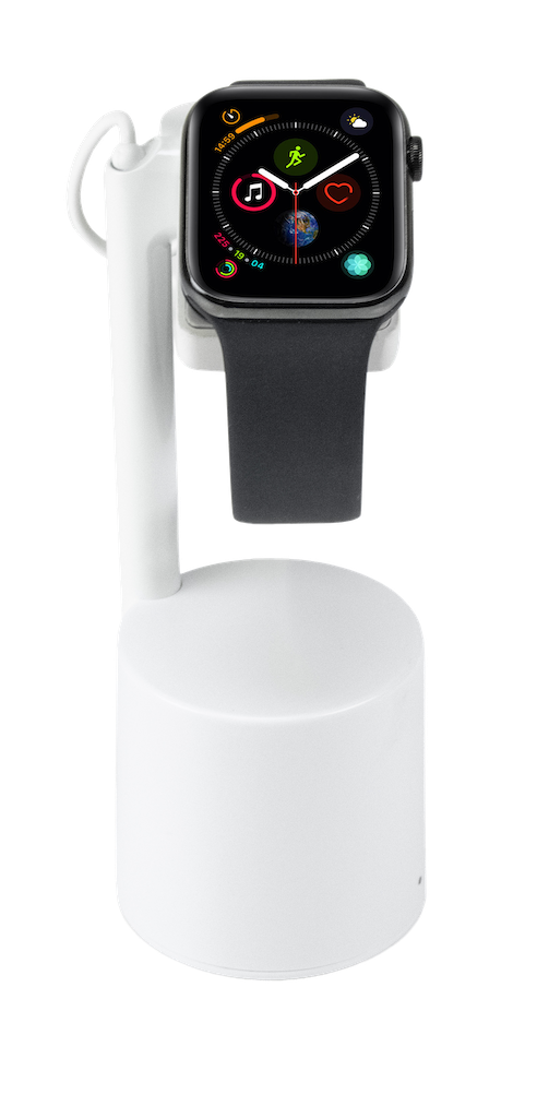 화이트 보안 디스플레이에 스마트워치