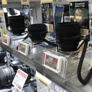 보안 전시된 카메라 렌즈