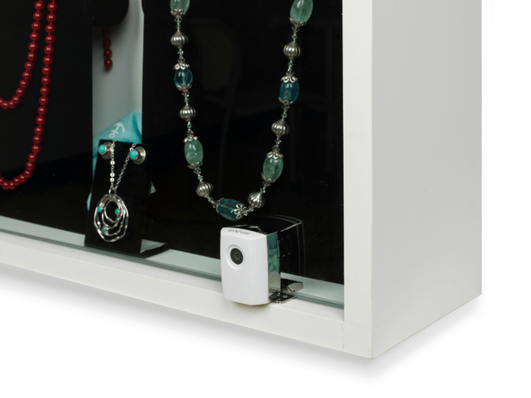 화이트 색상의 InVue 슬라이더 잠금장치, 고급 보안 솔루션을 위해 설계됨