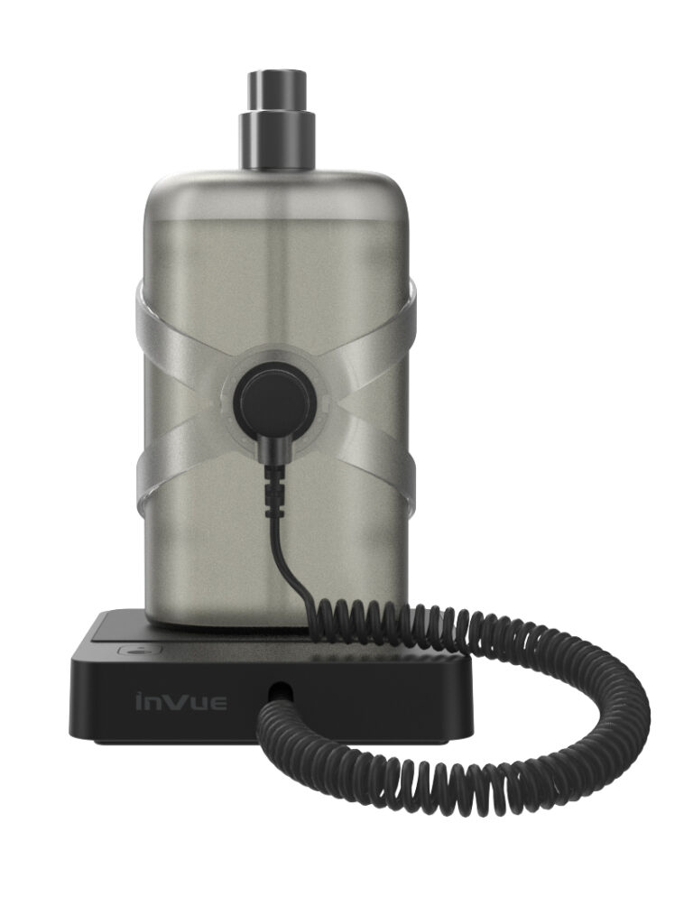 InVue 포디움 향수 솔루션 후면 뷰 (블랙)